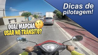 QUAL MARCHA ANDAR DE MOTO BIZ NO TRÂNSITO  GUIA PARA INICIANTE DE COMO ANDAR DE BIZ [upl. by Arta]