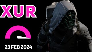 Where is XUR Today Destiny 1 D1 XUR Location and Official Inventory and Loot 23 Feb 2024 2232024 [upl. by Aisitel826]