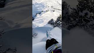 What a RUSH Lemme TOUCH it 👀 ski freeride pov skiing sendit fullsend [upl. by Ayra53]