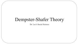 Dempster Shafer theory [upl. by Sheridan]