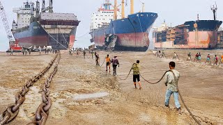 The Scary Process of Scrapping Massive Rusted Ships by Hands [upl. by Syned]