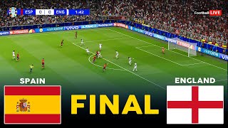 Spain Vs England  FINAL UEFA Euro 2024  Full Match All Goals  Realistic PES Gameplay [upl. by Salokcin]