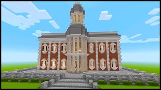 Minecraft How to Build a Town Hall  PART 3 [upl. by Ecnav]