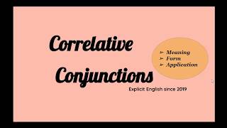 Correlative Conjunctions [upl. by Manvell]