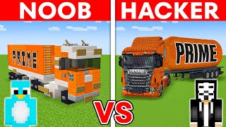 NOOB vs HACKER PRIME TRUCK House Build Challenge in Minecraft [upl. by Ciardap]