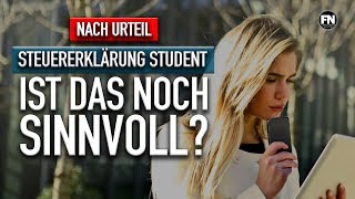 Nach Urteil Steuererklärung als Student noch sinnvoll [upl. by Yousuf]