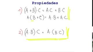 Matemáticas III Propiedades de la multiplicación de matrices [upl. by Clint]