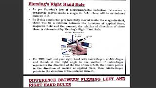 Flemings left and right hand rule  MMF and Reluctance  hysterisis curve and its uses [upl. by Yonita655]