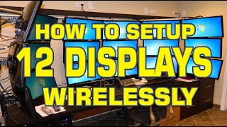 HOW TO SETUP 12 MONITORS WIRELESSLY SPACEDESK [upl. by Krever19]