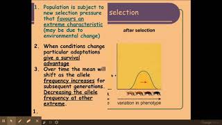 612 Patterns of inheritance e Stabilising and Directional selection [upl. by Irrabaj476]