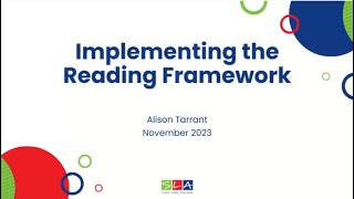 Implementing the Reading Framework [upl. by Kerk]