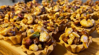 Tartelettes caramel et fruits secs عيد الفطر تارتلات بالمكسرات [upl. by Ekralc818]