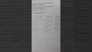 C24 1 st year 2nd mid exams timetable [upl. by Roddy350]