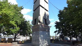 Exploring Penns Landing Area Outdoor Art Christopher Columbus Monument Hope Fence 07102024 [upl. by Irep292]