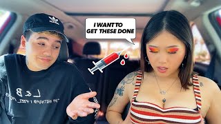 Telling My Boyfriend I Want PLASTIC SURGERY Cute Reaction [upl. by Devlin]