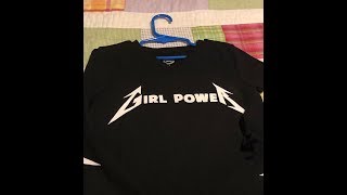 DIY Using Jolees Transfer SheetsGirl Power T Shirts [upl. by Anelas]