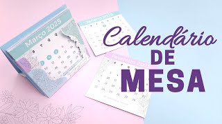 Como Fazer Calendário de Mesa Personalizado 2025 com Folhas Soltas [upl. by Ahtnamys]