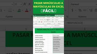 Convertir Minúsculas Mayúsculas y Nombre Propio en Excel excelavanzado tutorial excelfacil [upl. by Orual724]