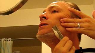 One Handed Straight Razor Shave pt 1 [upl. by Hayley]