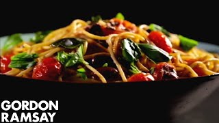 Pasta with Tomato Anchovy and Chilli  Gordon Ramsay [upl. by Joeann958]