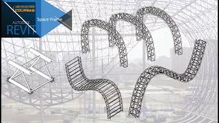 Curved Beams amp Space Frame in Revit  Revit Massing Tutorial [upl. by Ocnarfnaig862]