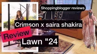 Crimson x saira shakira lawn quot24  lawn hatun reviews  unstitched [upl. by Sausa]