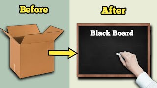 how to make chalkboard at home  blackboard kaise banate hai  homemade blackboard craftkash [upl. by Esele]