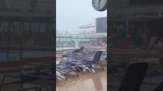 Freak Storm onboard Cruise cruise cruiseship freakstorm storm cruisetok wind rain caribbean [upl. by Eartnoed976]