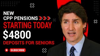 CRA DROPS NEW CPP PENSION DEPOSIT OF 4800 STARTING TODAY  HITTING BANKS SURE  FOR SENIORS [upl. by Hizar]