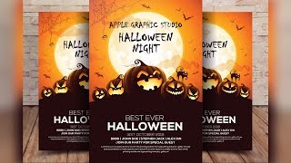 Halloween Flyer Design Tutorial in Photoshop [upl. by Akimet516]