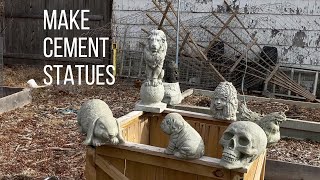 How to make cement garden statues [upl. by Othilia]