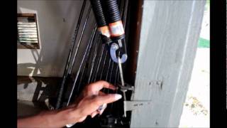 How to change the side spring on the garage door [upl. by Bick]