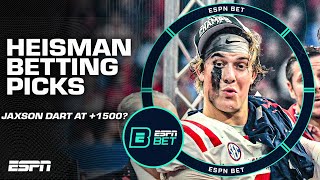 2024 Heisman betting picks 🤑 Jaxson Dart at 1500 odds 👀  ESPN BET Live [upl. by Aicenod]