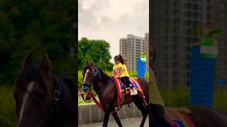 Dhruvi Horse 🐎 Riding  horse horses ghoda horseriding horselover ytvideo shortsfeed dhruhi [upl. by Donia]