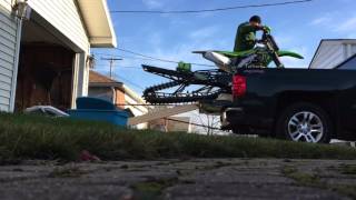 Loading snow bike with wooden ramps [upl. by Navy207]