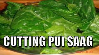 HOW TO CUT PUI SAAG CUTTING BY BOTI [upl. by Philipson]