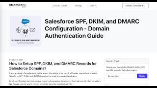 How to Setup Salesforce SPF DKIM DMARC  Domain Authentication Guide [upl. by Asilahs]