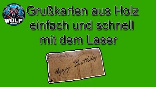 Grußkarten aus Holz mit dem Laser [upl. by Swagerty]