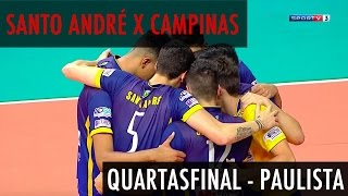 Santo André x Campinas  Quartas de Finais  Campeonato Paulista de Vôlei Masculino 2016 [upl. by Mukund910]