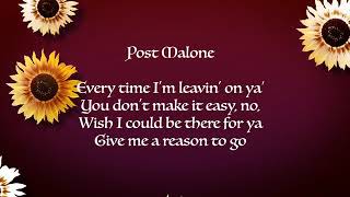 Post Malone ft Swae Lee Sunflower Extended Lyrics Video [upl. by Hatnamas]