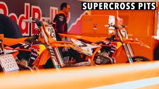 Check Out The Oakland Supercross Pits [upl. by Eissat197]