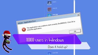 What happens if you create 10000 users in Windows [upl. by Miof Mela]