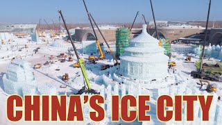 Harbin Ice amp Snow World  Building Chinas MASSIVE Ice City [upl. by Little]