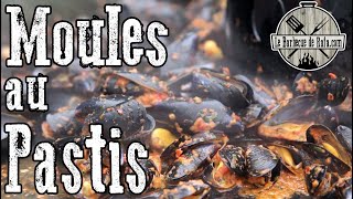 Moules au Pastis a la Plancha  Plaque de Feu Grillrost [upl. by Erleena]