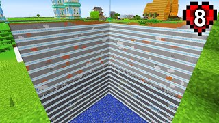 I Mined A 100x100 AREA To BEDROCK  Minecraft Hardcore [upl. by Hillari]