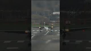 INCREDIBLE Crosswind Landing  small jet againts the winds [upl. by Beverlee780]