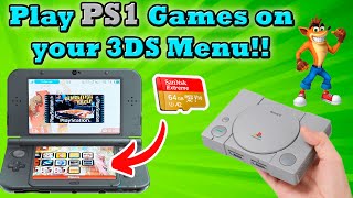 Play PLAYSTATION Games from your 3DS Menu Without RetroArch or Bios [upl. by Halueb]