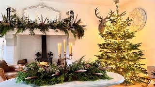 NATURAL CHRISTMAS DECOR IDEAS  LIVING ROOM  Christmas Decorating Ep4 [upl. by Arbmahs]