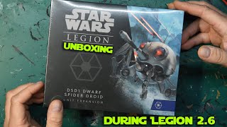 Star Wars Legion 26 Unboxing video Dwarf Spider Droids [upl. by Ahsatal]