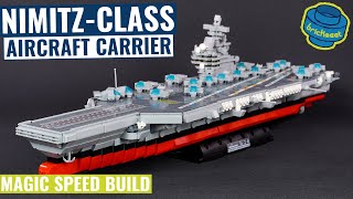 NimitzClass Aircraft Carrier  New Warship Series  Panlos 637009 Speed Build Review [upl. by Enomyar]